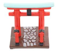 Mikinona Mini Puerta Torii de Resina para Casas de Muñecas Decoración Japonesa en Miniatura Accesorios para Mini Casas Modelo de Puerta Torii Decoración de Dormitorio y Micropaisajes