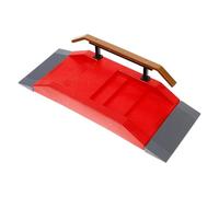 Mikinona Mini Skate Park Plataforma de Plástico para Patinetas de Dedo Rampa Fácil de Montar Accesorios para Adultos Práctica de Trucos y Obstáculos Realistas