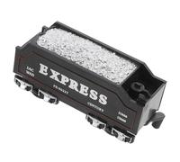 Mikinona Modelo de Tren de Carbón, Carro de Carga de Plástico Simulada, Juego de Trenes Ferroviarios Interactivo y Expandible, Accesorio Mini Tren Locomotora Vapor