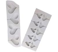 Mikinona Moldes de Silicona para Piruletas Forma de Corazón Set de 2 Unidades 4 Cavidades Grandes 10 Pequeñas Reutilizables Flexibles y Aptos para Repostería Congelación y Bricolaje