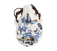 Mikinona Ocarina Regalo Para Niños Mini Flauta China Juego Para Niños Collar De Silbato Instrumentos Musicales Para Niños Juguete Para Niños Alto Cerámica Alumno Colgante