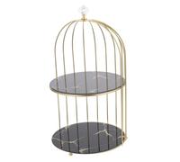 Mikinona Organizador de Maquillaje de Jaula de Pájaros Estante Decorativo para Cosméticos Soporte para Escritorio Maquillaje para Baños y Dormitorios