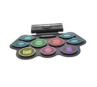 Mikinona Pad Enrollable Con Batería Electrónica Almohadilla De Práctica Con Altavoces Batería Para Piano Con Sonido Estéreo