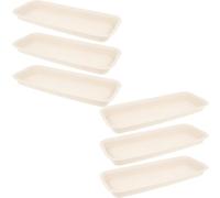Mikinona Palet Inferior de Contenedor para Macetas 6piezas PP Beige | Celebracion Verano, Gran Capacidad, Fácil de Limpiar E, para Bonsái y Protección de Suelos