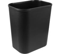 Mikinona Papelera de Oficina de 15 Litros, Plástico Negro, Diseño Simple | Ahorro de Espacio, Fácil de Limpiar, Construcción Reforzada, para Oficinas Comerciales y Debajo del Escritorio
