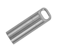 Mikinona Pastillero Llavero De Acero Inoxidable Pequeño, Estuche Compartimento, Portátil y Resistente, Adecuado para Viajes, Camping y Transporte De Medicamentos