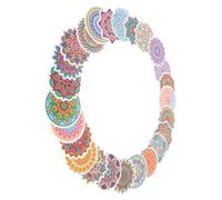 Mikinona Patrón de Mandala Prácticas y Resistentes 2 Juegos de Pegatinas Decorativas Hechas de PVC para Decorar Objetos Personales para Portátiles y Maletas