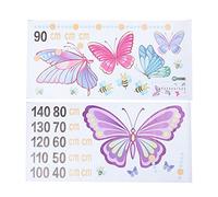 Mikinona Pegatina de Pared para Medidor de Crecimiento Infantil Diseño de Mariposas Creativas, Material Pvc Resistente y Fácil de Usar, Adecuado para Habitación de Niños