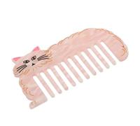 Mikinona Peine Cabello Antiestático de Ácido Acético, Diseño de Gato Rosa, Tamaño Pequeño 12×6 Cm, Peine Desenredante Masaje Portátil para Niñas y Mujeres, Adecuado para Cabello Rizado,
