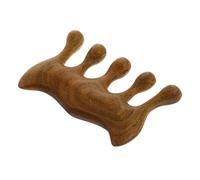 Mikinona peine de masaje curvo Espalda y para forma cerda facial peines cabello peine portátil peine multifuncional peine del cuero cabelludo peine práctico peine natural de madera Caqui