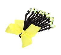 Mikinona peluca de de caballo cabello sedoso chicas elegante ondulado arco peluca de pelo trenzado de caballo falsa para niñas peluca de cuentas Alambre de alta temperatura