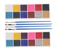 Mikinona Pintura Corporal Soluble Agua Maquillaje Facial de Colores Kit de Pintura para Cosplay Festivales y Teatro Lavable para Arte Corporal