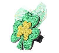 Mikinona Pinza Pelo De Verde Tocado De Malla Accesorio De Fiesta Día De San Patricio Para Fotos De Fiesta y Decoración Festiva