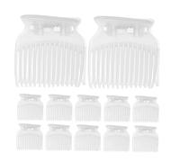 Mikinona Pinzas Para Rulos Calientes Para Cabello 12 Piezas Transparentes Protección Térmica Para Mujeres y Niñas Peinado Rápido y Fácil Salones y Hogar