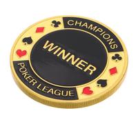 Mikinona Poker Card Press Metal Souvenir Coin Collectible Texas Holdem Accessory Lightweight Portable Card Protector