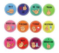 Mikinona Pósters de para Aula Cues para Comunicación No Verbal Kindergarten y Decoración de Escuela Herramientas Educativas Vibrantes y Resistentes
