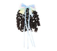 Mikinona Presos Para El Cabello De La Corte Boda Ondulado Peluca De Onda Profunda Peluca Con Extensión De De Caballo Peluca De Disfraz Nupcial Moño De Pelo Falso Bows Cordón Tela