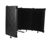 Mikinona Protector de Aislamiento Acústico para Micrófono Cinco Puertas, Espuma Absorbente de Sonido Plegable, Accesorio Profesional para Grabación y Estudio, Compatible Cabinas de Micrófono