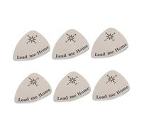 Mikinona Púas para Guitarra Titanio Acero Inoxidable, 6 Unidades Plateadas, Accesorios para Instrumentos Musicales Folk y Eléctricos, Selección Duradera y Cómoda para Ukelele y Guitarra