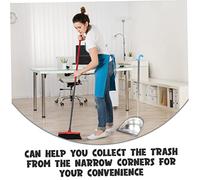 Mikinona Recogedor de Basura Inoxidable con Mango Desmontable Recogedor de Polvo Ergonómico para Limpieza sin Doblar Utensilio Resistente y Práctico para Hogar