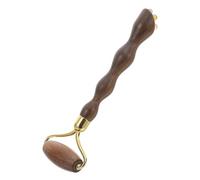 Mikinona Rodillo de masaje de sándalo verde rodillo facial para ojos herramienta de masaje facial Regalo de autocuidado para hombres y mujeres. Herramienta Guasha Dark Brown