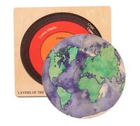 Mikinona Rompecabezas de la Estructura de la Capa de Kits de construcción de artesanía en Madera Rompecabezas geométrico Globo terráqueo para