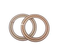 Mikinona Roseta de Madera para Guitarra Acústica, Accesorio para Boca de Sonido, Diseño Ondulado, Marrón, No se Agrieta, para Guitarra Clásica