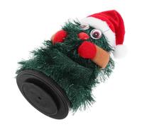 Mikinona Rotating Electric Christmas Tree Plush Toy Low Noise Holiday Decoration For and Family Indoor Festive Fun Mini Xmas Tree Figurine Battery Not Included
