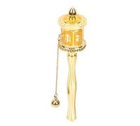 Mikinona Rueda De Oración Topper De Escritorio Rueda De Buda Adorno De Tuba Rueda Tibetana Decoración De Yoga Decoración De Mesa Adorno Religioso Aleación De Zinc Tíbet Rodamiento Doble