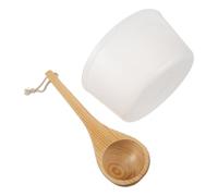 Mikinona Sauna para Pies Inserto de Revestimiento de Cubo de Sauna de Madera para Remojo de Pies Cuchara de Madera para Sala de Spa