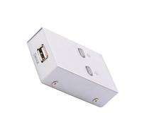 Mikinona Selector USB 2.0 para Compartición de Impresora, Conmutador Automático, Cambio de 2 Dispositivos, Distribuye Dispositivo USB