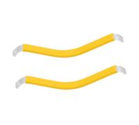Mikinona Separadores de Cuerdas para Organizar y Limpiar Cuerdas Pack de 2 Piezas Herramienta de Hierro Color Amarillo para Guitarra Eléctrica y Bajos para Luthiers Profesionales