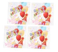 Mikinona Servilletas De Feliz Cumpleaños 80 Hojas Paquete De 4 Servilletas De Papel De Para Fiestas De 60 90 80 70 50 Y 30 Años