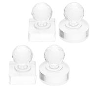 Mikinona Set de 4 Herramientas para Reparar y Prensar Sombras de Ojos, Moldes Cuadrados de 9 Compartimentos y Sello Redondo de 27 Mm, Prensa de Maquillaje para Paletas