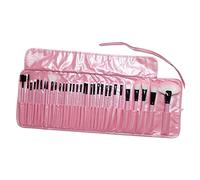 Mikinona Set De Maquillaje Cosmético 32 Piezas Microfibra Rosa Juego De Pinceles Profesionales Para Maquillaje Facial Con Estuche Portátil Para Uso Diario