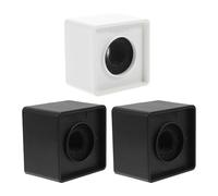 Mikinona Soporte de Micrófono de Escritorio Cuadrado ABS 3 Piezas 2 Negros 1 Blanco Estación Portátil Bandera para Entrevistas y Conferencias Compatible Equipos de Estudio y Uso