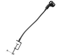 Mikinona Soporte de Micrófono Flexible con Brazo Ajustable y Base Sólida Soporte de Teléfono para Escritorio Kit Completo con Abrazadera y Tubo Flexible para Podcast y Conferencias