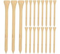 Mikinona Soportes para Balones de Golf de Bambú 83 Mm 50 Piezas Tees de Golf Prácticos y Reemplazables al Aire Libre Picos de Pelota para Mayor Precisión y Distancia