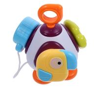 Mikinona Tablero de Actividades para Bebés con Bola de Agarre Juguete Educativo Temprano de Plástico Seguro Desarrollo Motriz y Coordinación Visual Manual Color Naranja con Diseño para