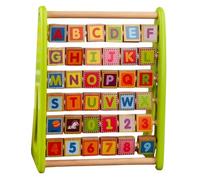 Mikinona Tablero de Aprendizaje de Números y Letras de Madera Juguete Educativo para Cognición del Alfabeto y Matemáticas Desarrollo Motricidad Fina y Coordinación Mano-Ojo para Educación