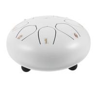Mikinona Tambor De Lengüeta Inoxidable De Instrumento Musical Chic Para Adultos y Sonido Para Prácticas De Yoga y Relajación Incluye Accesorios Aleatorios Color Blanco