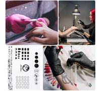 Mikinona Tapete De Silicona Para Uñas Almohadilla Para Estampación Guía De Pegatinas Protector De Mesa Fácil De Limpiar Medidas Ajustables