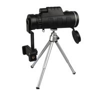 Mikinona Telescopio Nocturno 40x60 Monocular Óptico Telescópico con Lente Bak4 Visión Diurna y Nocturna Clip De Teléfono Aleación De Aluminio Brújula Telescópica