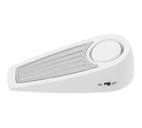 Mikinona Tope de Puerta Alarma de Vibración Cuña de Seguridad Blanca Tamaño Compacto para Puertas de Madera y Vidrio Dispositivo Antirrobo Portátil Adecuado para Hogar Hotel y Viaje