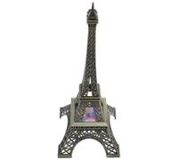 Mikinona Torre de Luz LED de Escritorio París 16 Luces, Diseño Vintage | Acabado Bronce, Pilas Aaa, Aleación de Zinc y Plástico, Decoración Portátil para Patios y Fiestas Varios estilos