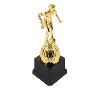 Mikinona Trofeo de Ping Pong Grande de Plástico Dorado, Premio para Competición Deportiva, Copa de Ganador para Torneo de Tenis de Mesa, Trofeo de Fiesta Resistente Reutilizable