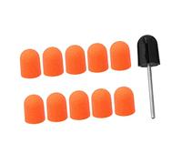 Mikinona Uñas Acrilicas 10 Piezas Tapa Arena Para Molinillo Taladro Uñas Profesional Brocas Repuesto Para Uñas Taladro Uñas Diamante Broca Muelas Abrasivas Suite El Plastico Clavo