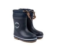 Mikk-line Botas de goma con forro cálido para niños | Botas de lluvia impermeables para niños y niñas | Botas de goma térmicas a prueba de viento | Zapatos de lluvia con detalles reflectantes, azul
