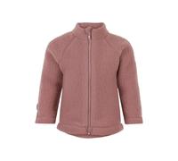 Mikk-line Chaqueta de paseo | Oeko-Tex Standard 100 | Chaqueta de bebé con cremallera para bebés y niños | 100% lana merino libre de mulesing | para niñas y niños | Puños reversibles, Burlwood., 104