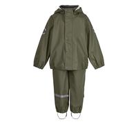 Mikk-line Conjunto de Lluvia de Dos Piezas con Tirantes de PU | Certificado Oeko-TEX Standard 100 | 100% Material de PU Reciclado | Para Niños y Niñas | Pantalón de Lluvia y Chaqueta de Lluvia |